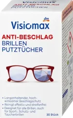 Visiomax Антизапотівальні серветки для окулярів, 30 шт