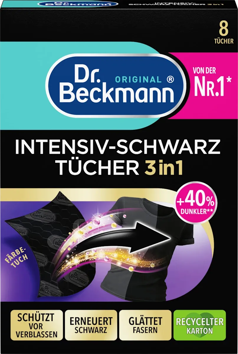 imgi_3_dr-beckmann-farbtuecher-intensiv-schwarz-3in1 Серветки для чорного одягу Dr.Beckmann Intensiv Schwarz, 8 шт - Зображення 1
