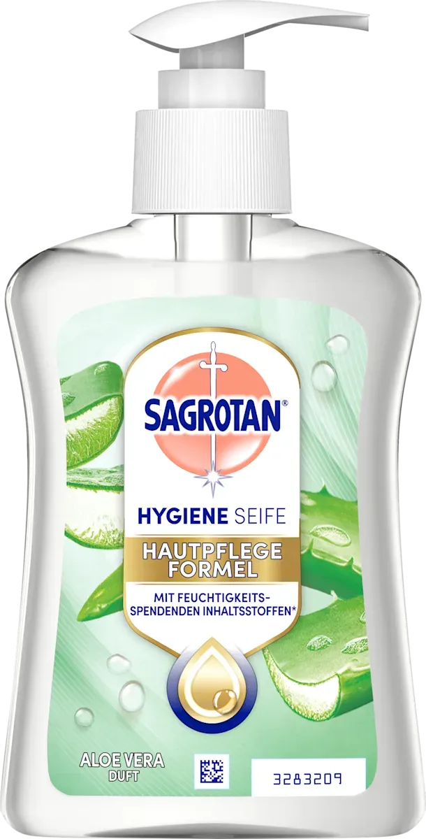 imgi_3_sagrotan-fluessigseife-sanft-zur-haut-aloe-vera Антибактеріальне мило Sagrotan Aloe Vera, 250 мл - Зображення 1