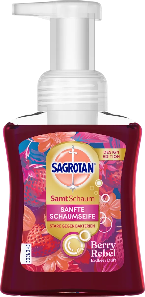 imgi_3_sagrotan-schaumhandseife-berry-rebel Пінне мило для рук Sagrotan Berry Rebel Полуниця, 250 мл - Зображення 1