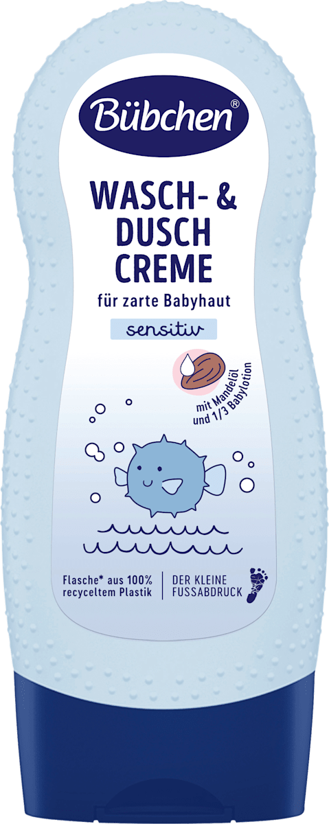 imgi_4_buebchen-baby-wasch-und-duschcreme-sensitiv Дитячий крем-гель для купання та душу Bübchen Wasch- & Duschcreme Sensitive 230 мл - Зображення 1