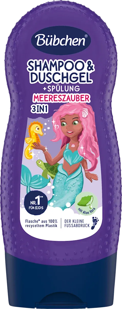 imgi_4_buebchen-kinder-shampoo-und-duschgel-und-spuelung-3in1-meereszauber Дитячий шампунь, гель для душу та кондиціонер 3в1 Bübchen Meereszauber 3in1 230 мл - Зображення 1