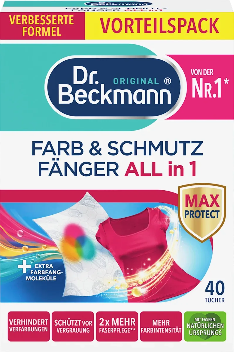 imgi_4_dr-beckmann-farb-und-schmutzfangtuecher-3in1 Серветки для запобігання линяння речей Dr.Beckmann, 40 штук - Зображення 1