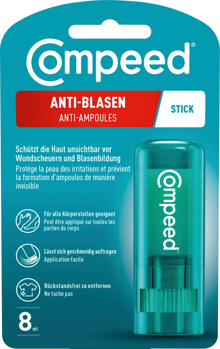 imgi_5_compeed-anti-blasen-stick Стік від натирання, Compeed Оригінал, 8 г - Зображення 1