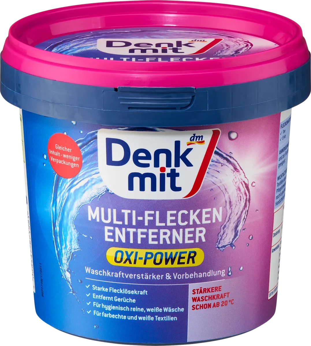 imgi_5_denkmit-multi-fleckenentferner-oxi-power Кисневий плямовивідник для кольорових речей Denkmit Oxi Power 750 г - Зображення 1
