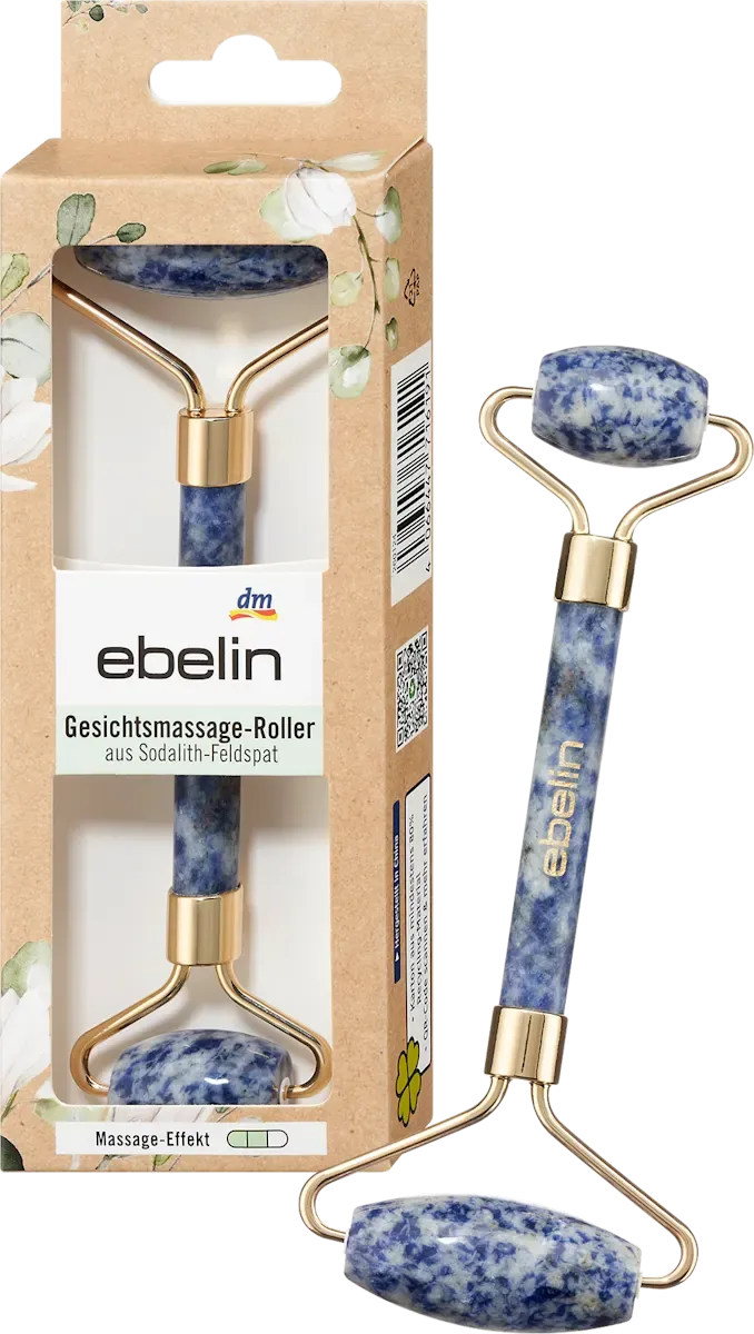 imgi_5_ebelin-gesichtsmassageroller-aus-sodalith-feldspat Масажний ролер для обличчя Ebelin з натурального содаліт-польового шпату 1 шт - Зображення 1