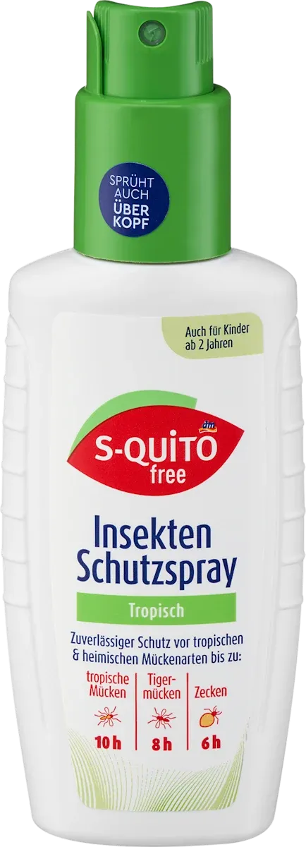 imgi_5_s-quito-free-insektenschutzspray-tropisch Тропічний спрей від комарів та кліщів S-quito free Tropisch, 100 мл - Зображення 1