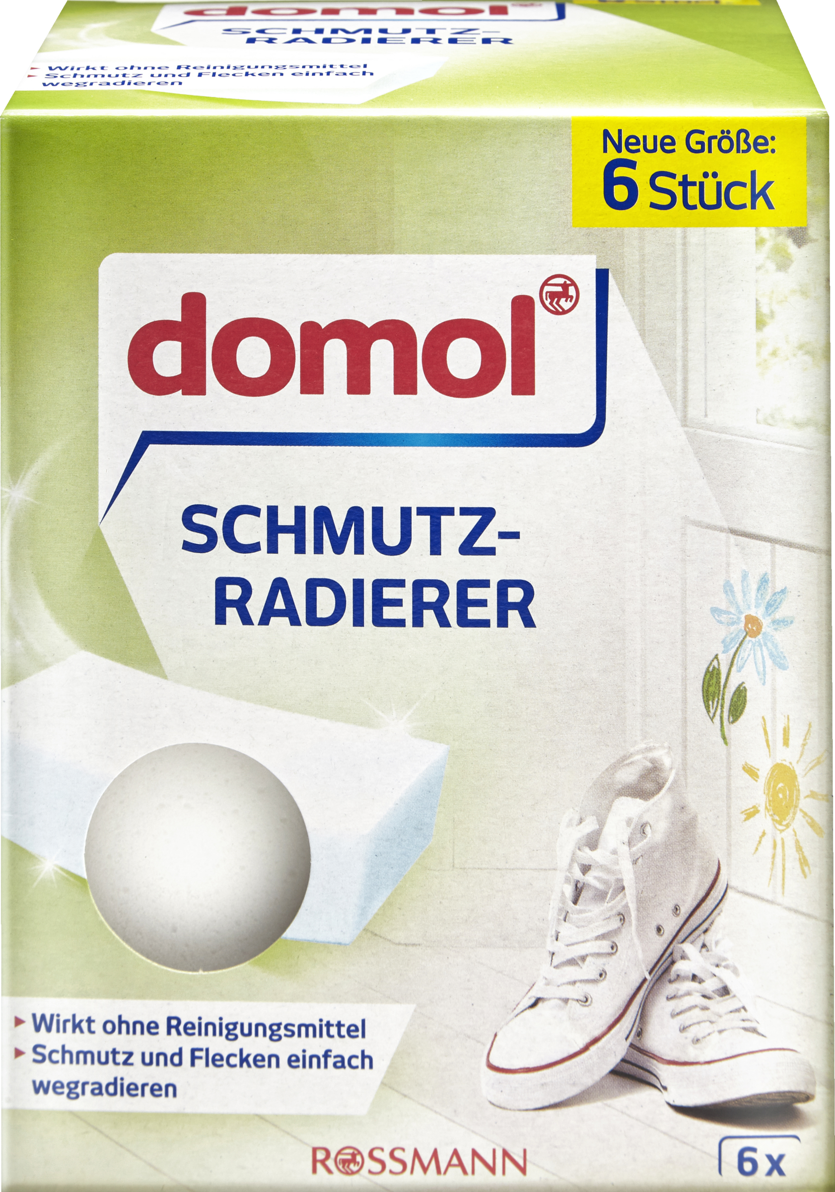 imgi_79_MAM_6401012_SHOP_IMAGE_3.0 Губка-ластик для видалення забруднень Domol Schmutz-Radierer, 6 шт - Зображення 1
