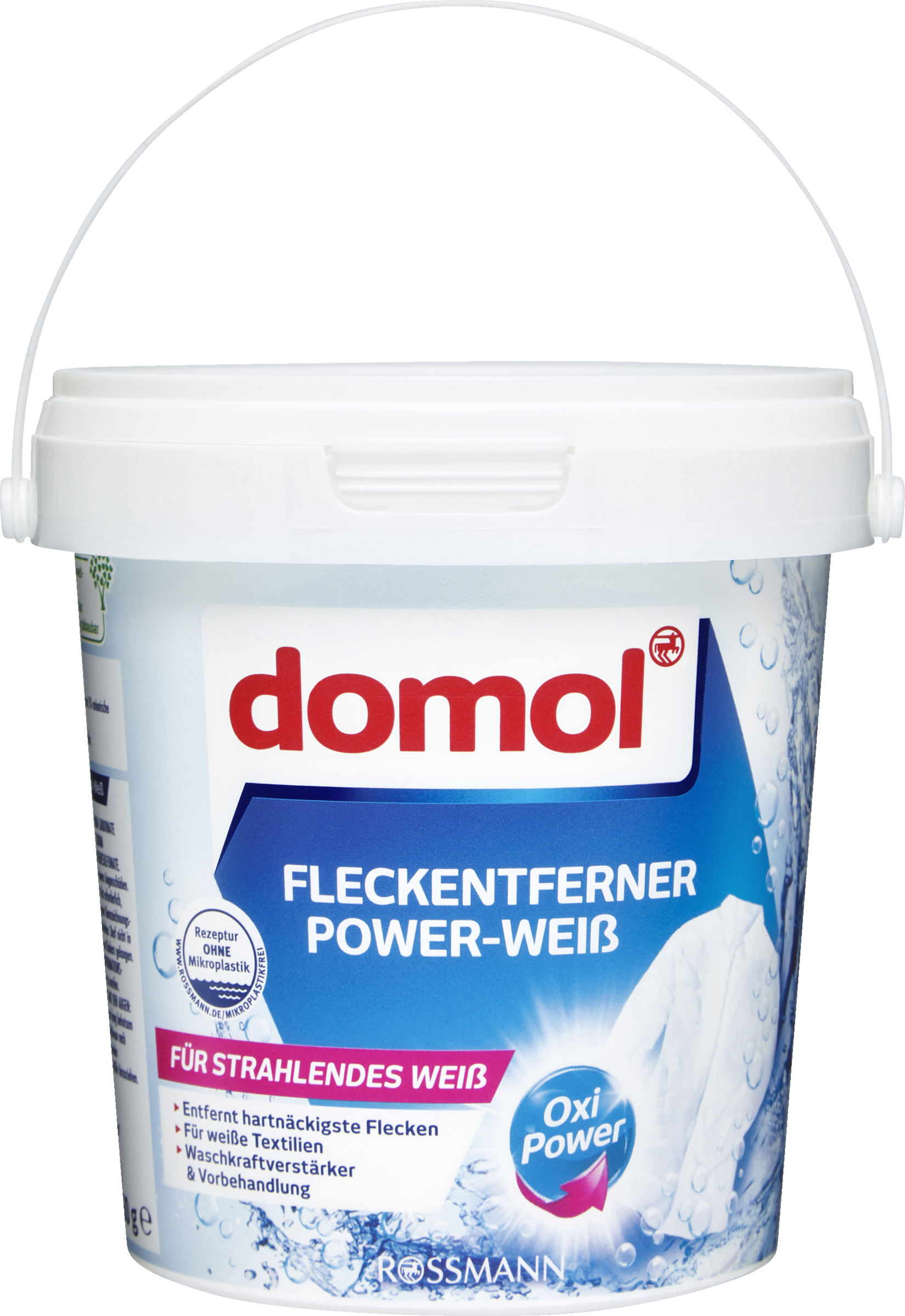 imgi_83_MAM_9155517_SHOP_IMAGE_2.0 Кисневий плямовивідник для білих тканин Domol Fleckentferner Power-Weiß Oxi Power 750 г - Зображення 1